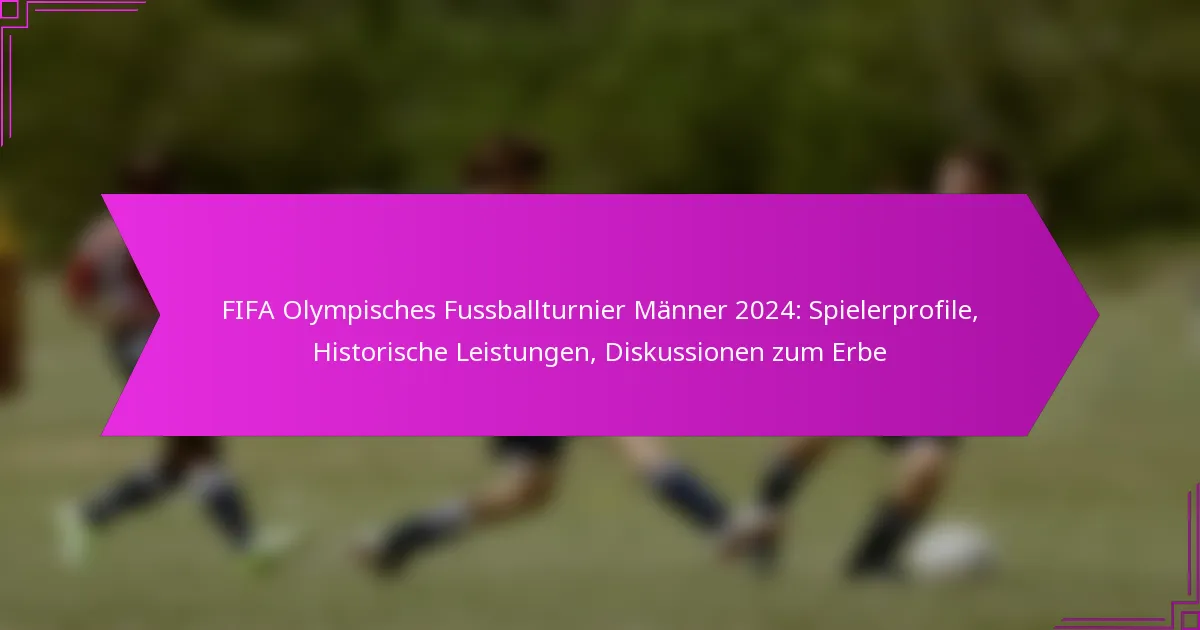 FIFA Olympisches Fussballturnier Männer 2024: Spielerprofile, Historische Leistungen, Diskussionen zum Erbe