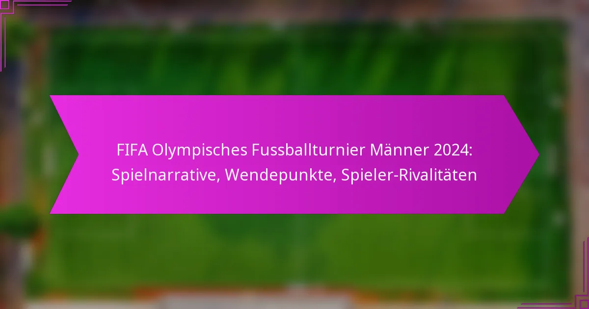 FIFA Olympisches Fussballturnier Männer 2024: Spielnarrative, Wendepunkte, Spieler-Rivalitäten