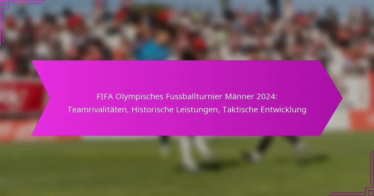 FIFA Olympisches Fussballturnier Männer 2024: Teamrivalitäten, Historische Leistungen, Taktische Entwicklung